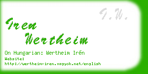 iren wertheim business card